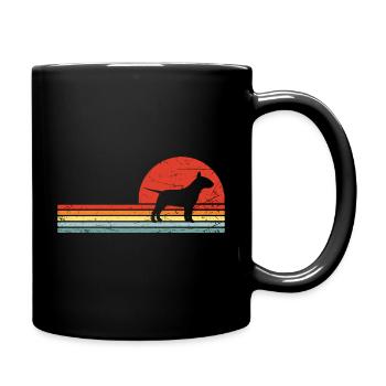 Bullterrier Retro - Tasse einfarbig - Schwarz - Rechts
