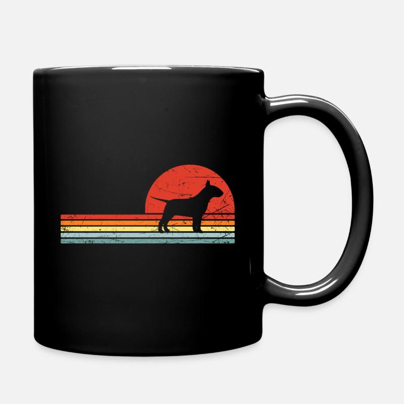 Bullterrier Retro - Tasse einfarbig - Schwarz