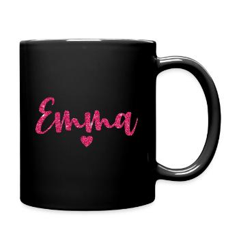 Emma Heart Pink - Full Colour Mug - black - Right