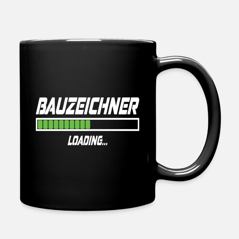 Bauzeichner Loading... - Tasse einfarbig - Schwarz