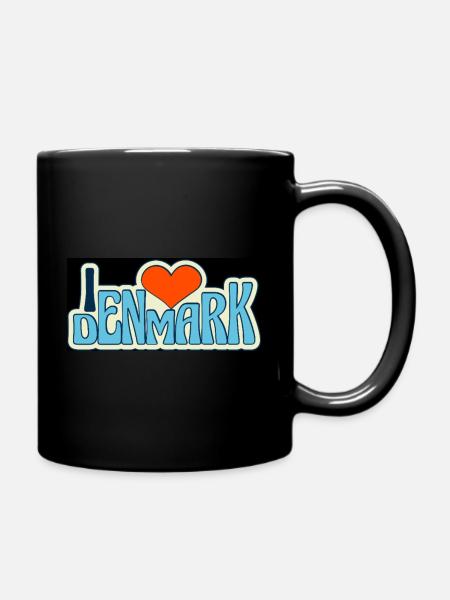 I love Denmark - Full Colour Mug - black