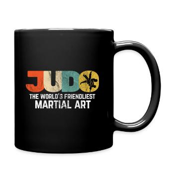 Japanischer Kampfsport Judo - Tasse einfarbig - Schwarz - Rechts