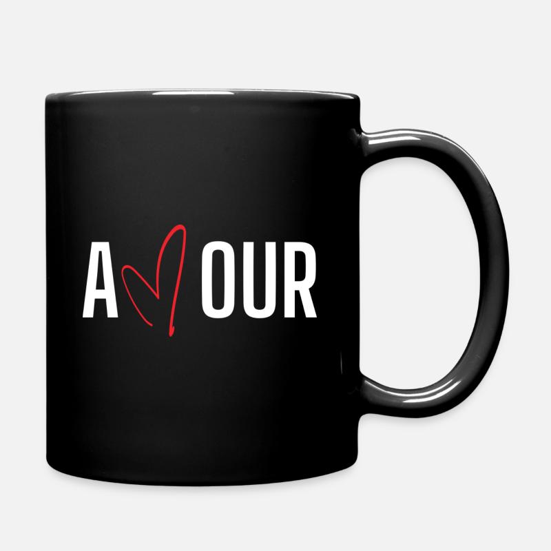 LOVE - Full Colour Mug - black