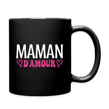 Maman d'amour, fêtes des mères. cadeau maman, mère - Mug uni - noir - Droite