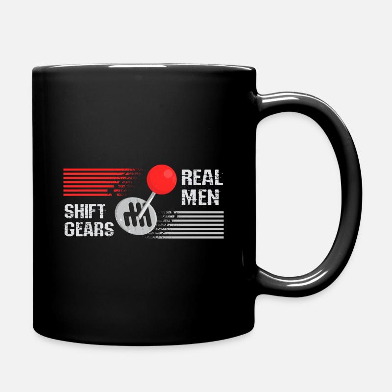 Real men shift gears - Full Colour Mug - black