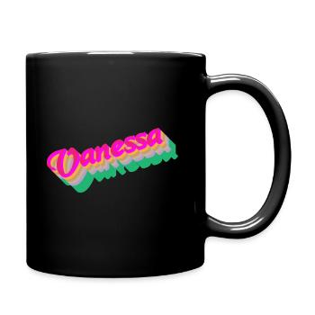 Vanessa Vorname Vintage Style - Tasse einfarbig - Schwarz - Rechts