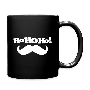 Ho-Ho-Ho-Schnauzbart - Tasse einfarbig - Schwarz - Rechts