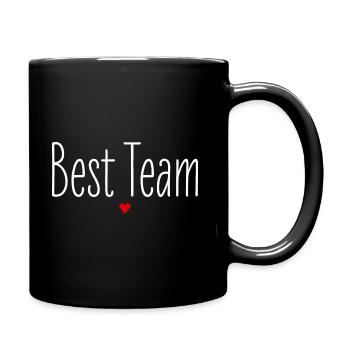 Valentine's Day, Best Team, Heart, Love, Partner Look - Full Colour Mug - black - Right