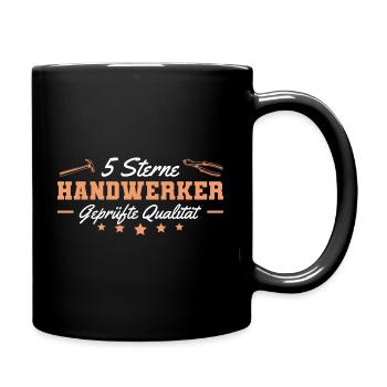 Handwerk Männer Handwerker - Tasse einfarbig - Schwarz - Rechts