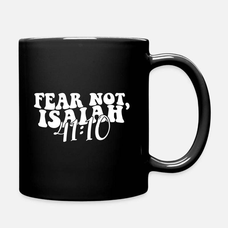 Fürchte dich nicht - Jesaja 41 - Tasse einfarbig - Schwarz