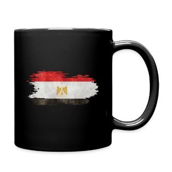 Ägypten - Nationalfahne, Pinseleffekt - Tasse einfarbig - Schwarz - Rechts