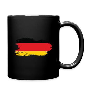 Deutschland - Nationalfahne, Pinseleffekt - Tasse einfarbig - Schwarz - Rechts
