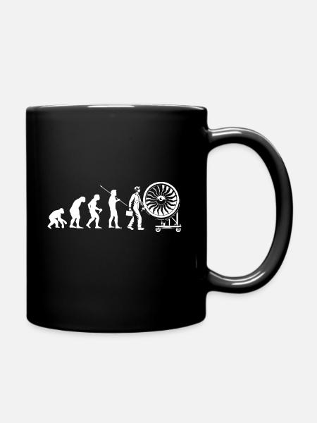 Fluggerätmechaniker Flugzeugmaschinenbau - Tasse einfarbig - Schwarz