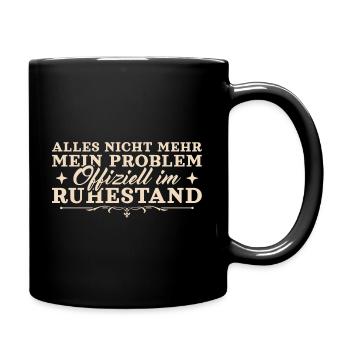 Ruhestand Renteneintritt Rentner - Tasse einfarbig - Schwarz - Rechts