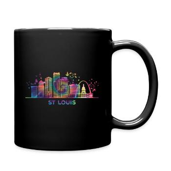 St. Louisian Skyline St. Louis - Tasse einfarbig - Schwarz - Rechts