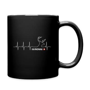Via Rhenana - Tasse einfarbig - Schwarz - Rechts
