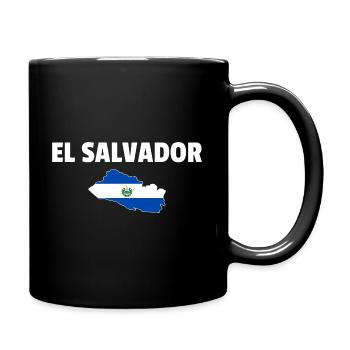 El Salvador Carte Drapeau salvadorien - Mug uni - noir - Droite