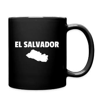 El Salvador Karte Salvadorianische - Tasse einfarbig - Schwarz - Rechts