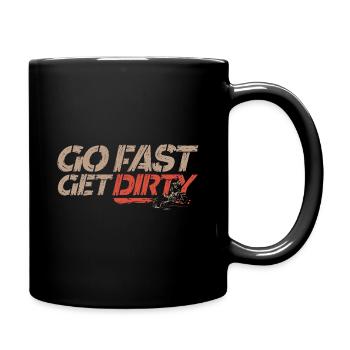 Ride Fast, Get Dirty - Motocross Saying - Full Colour Mug - black - Right