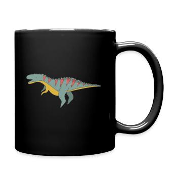 Dinosaurier Dino - Tasse einfarbig - Schwarz - Rechts