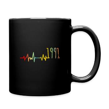Heartbeat heartline heart rate 1991 shirt - Full Colour Mug - black - Right
