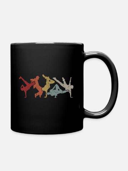 Rétro B-Boy Breakdance Vintaga B-Girl Street Dance - Mug uni - noir