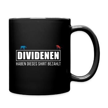 Lustiger Aktien Börsenmarkt Dividenden Daytrading - Tasse einfarbig - Schwarz - Rechts