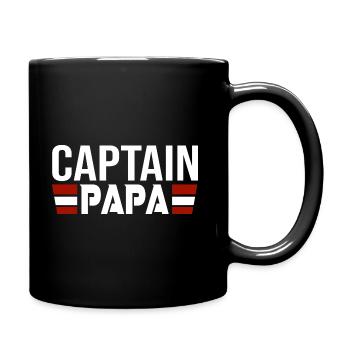 Dad captain dad gift Christmas birthday - Full Colour Mug - black - Right