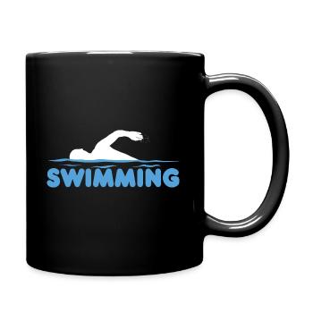 Swimmer Water Swimming Swimming Pool Gift - Full Colour Mug - black - Right