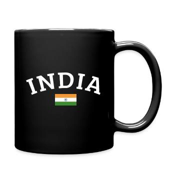Indien - Tasse einfarbig - Schwarz - Rechts