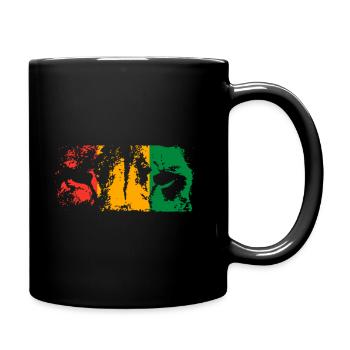 Africa Lion's Head Lion Animal Lion Maori King - Full Colour Mug - black - Right