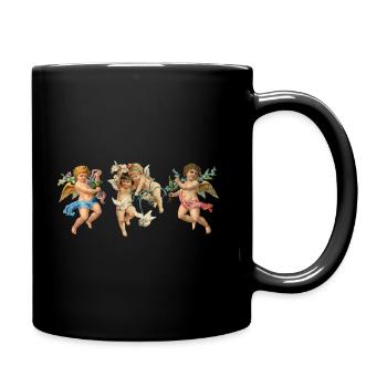 Anges Vintage - Mug uni - noir - Droite