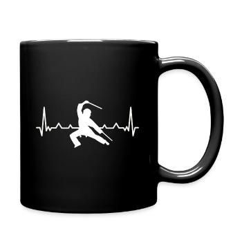 Heartbeat Filipino Kampfsport Kali Sticks - Tasse einfarbig - Schwarz - Rechts