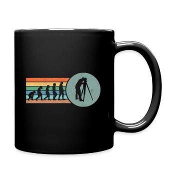 Retro Land Surveying Human Evolution Engineer Land - Full Colour Mug - black - Right