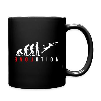 Ultimate Frisbee Evolution - Tasse einfarbig - Schwarz - Rechts