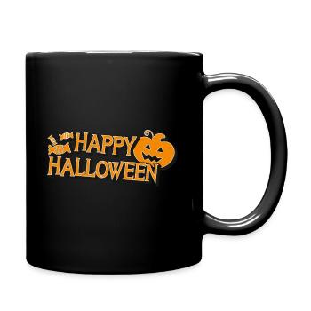 Happy Halloween - Tasse einfarbig - Schwarz - Rechts