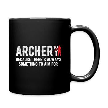 Bogenschießen Archery - Tasse einfarbig - Schwarz - Rechts
