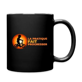 La pratique fait progresser - Mug uni - noir - Droite