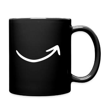 Arrow drawing sketch white - Full Colour Mug - black - Right