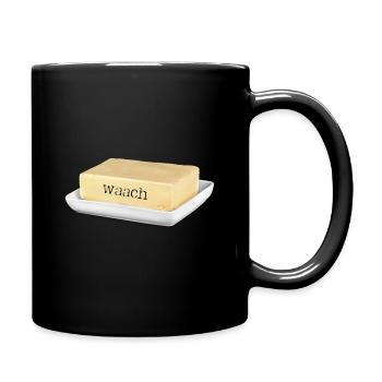 Butter waach auf Textil - Tasse einfarbig - Schwarz - Rechts