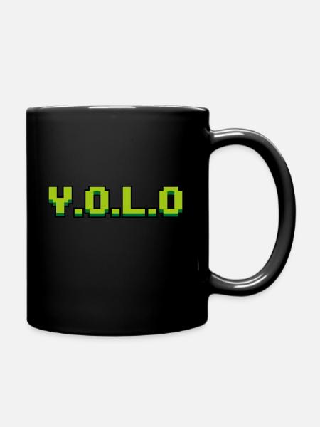 Yolo Pixel - Tasse einfarbig - Schwarz