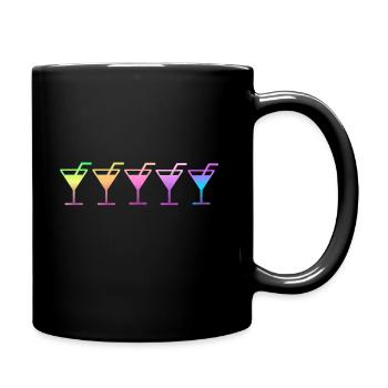 5 Rainbow Cocktails - Full Colour Mug - black - Right