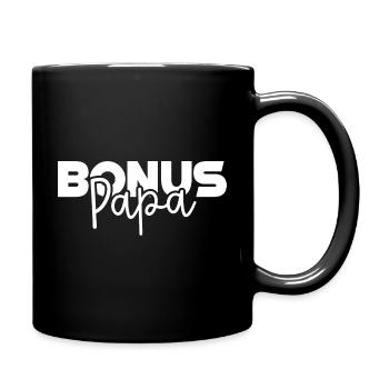 Bonus Papa - Tasse einfarbig - Schwarz - Rechts