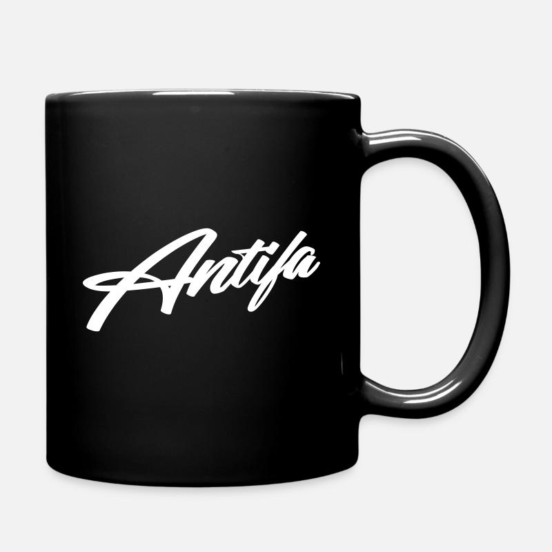 ANTIFA fancy lettering - Full Colour Mug - black
