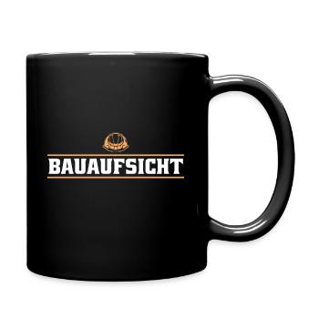 Bauleiter Bauherr Bauaufsicht - Tasse einfarbig - Schwarz - Rechts