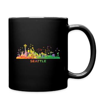 Seattleite Skyline Seattle - Tasse einfarbig - Schwarz - Rechts