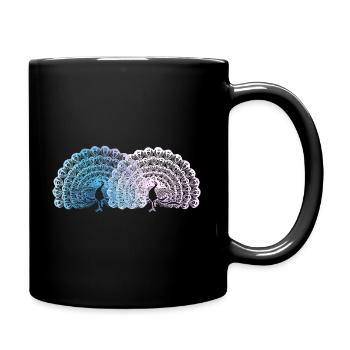 Cute Peacock - Full Colour Mug - black - Right