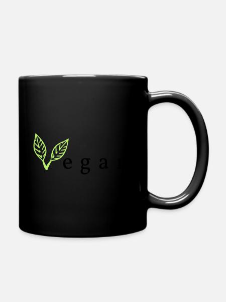 vegan - Tasse einfarbig - Schwarz
