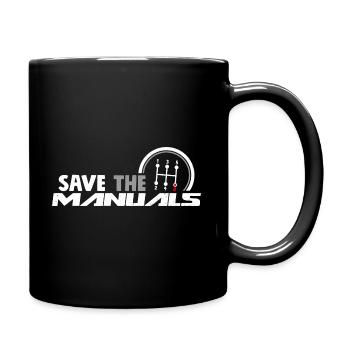 Save The Manuals 5 - Funny Three Pedals Car Guy - Tasse einfarbig - Schwarz - Rechts