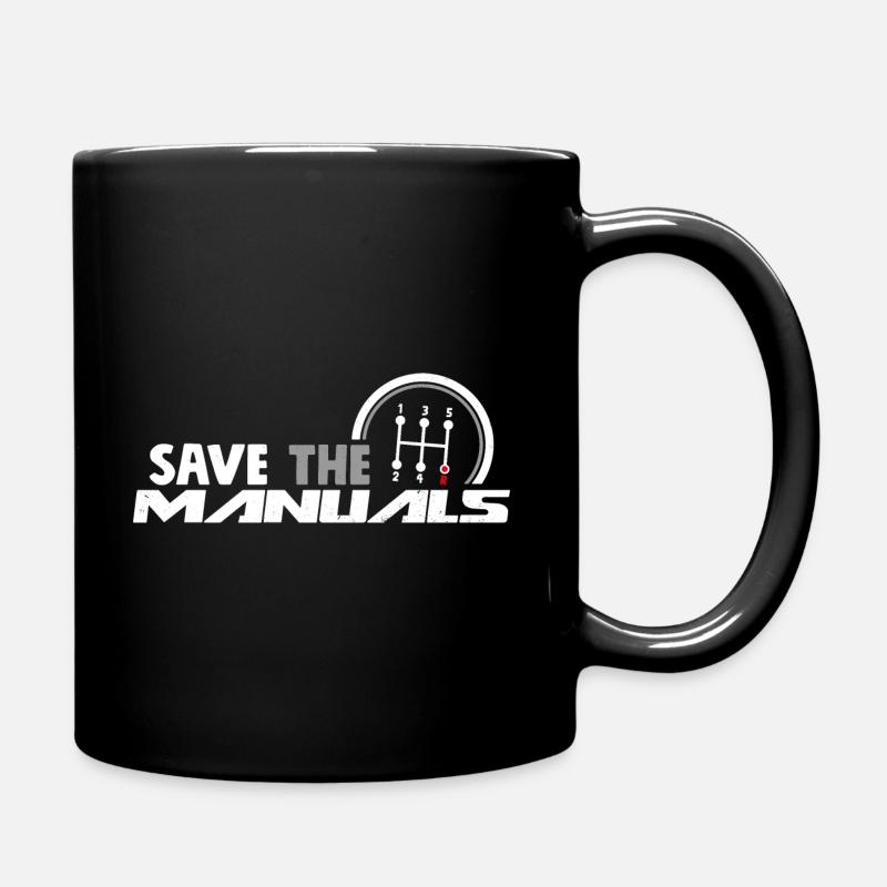 Save The Manuals 5 - Funny Three Pedals Car Guy - Tasse einfarbig - Schwarz